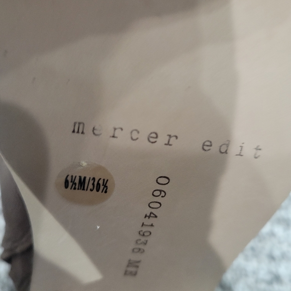 Mercer Edit Brown Suede Heeled Ankle Booties Size 6.5 - Picture 6 of 7